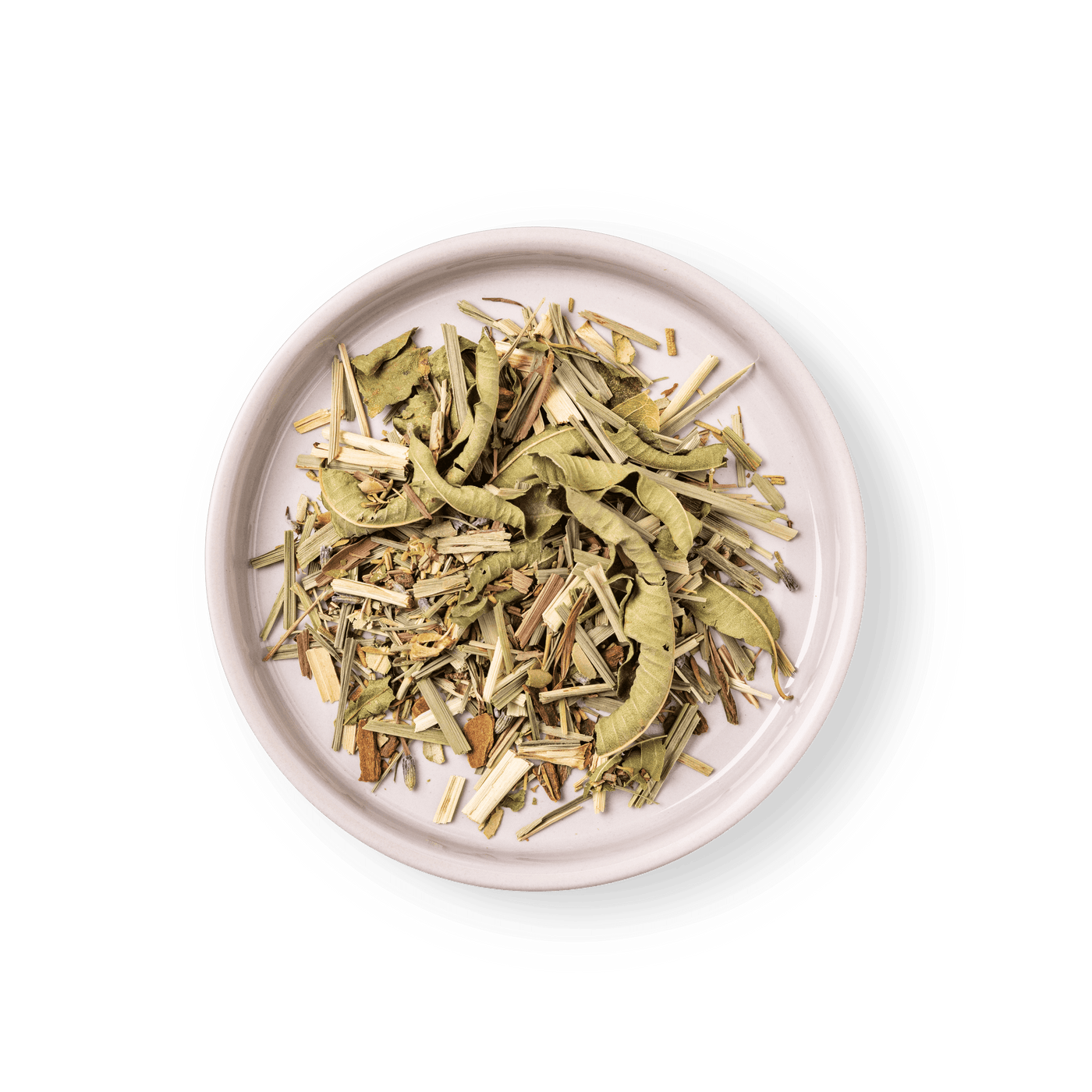 Darstellung der Mischung des bio Tee Feel Good mit Zitronengras, Zimt, Rosmarin und Thymian von frank