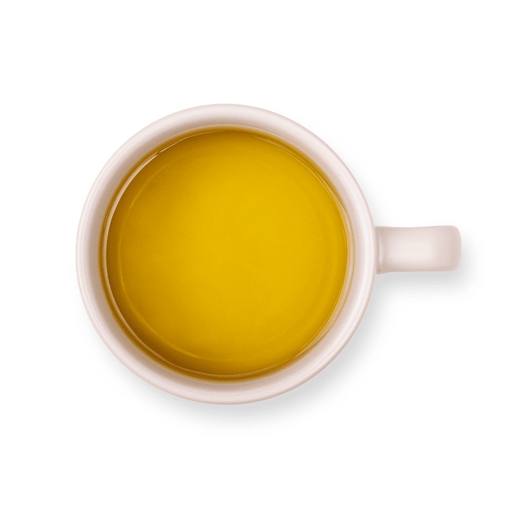 Darstellung des bio Tee Feel Good mit Zitronengras, Zimt, Rosmarin und Thymian von frank in einer Tasse aufgebrüht