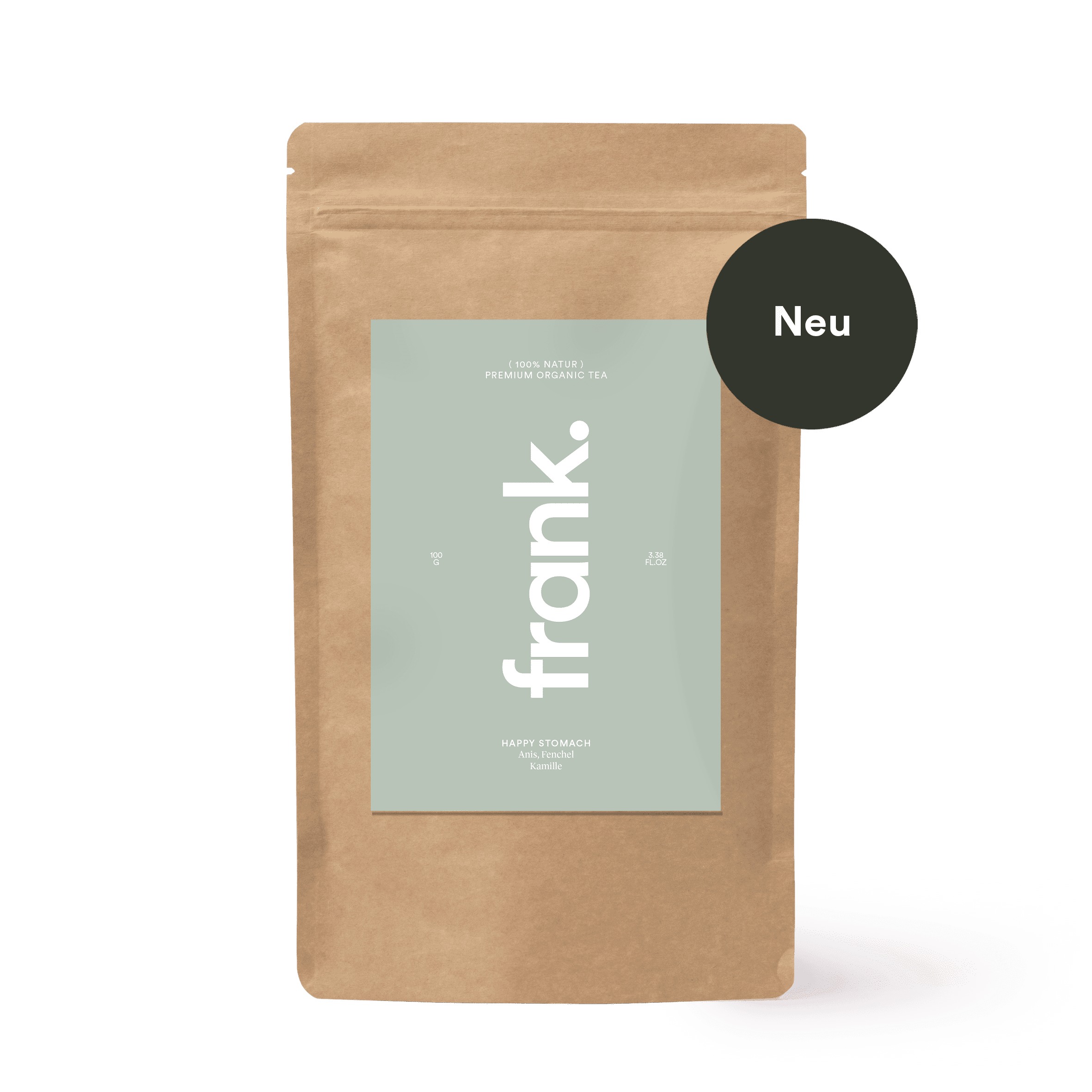 Darstellung des bio Tee Happy Stomach mit Anis, Fenchel und Kamille von frank