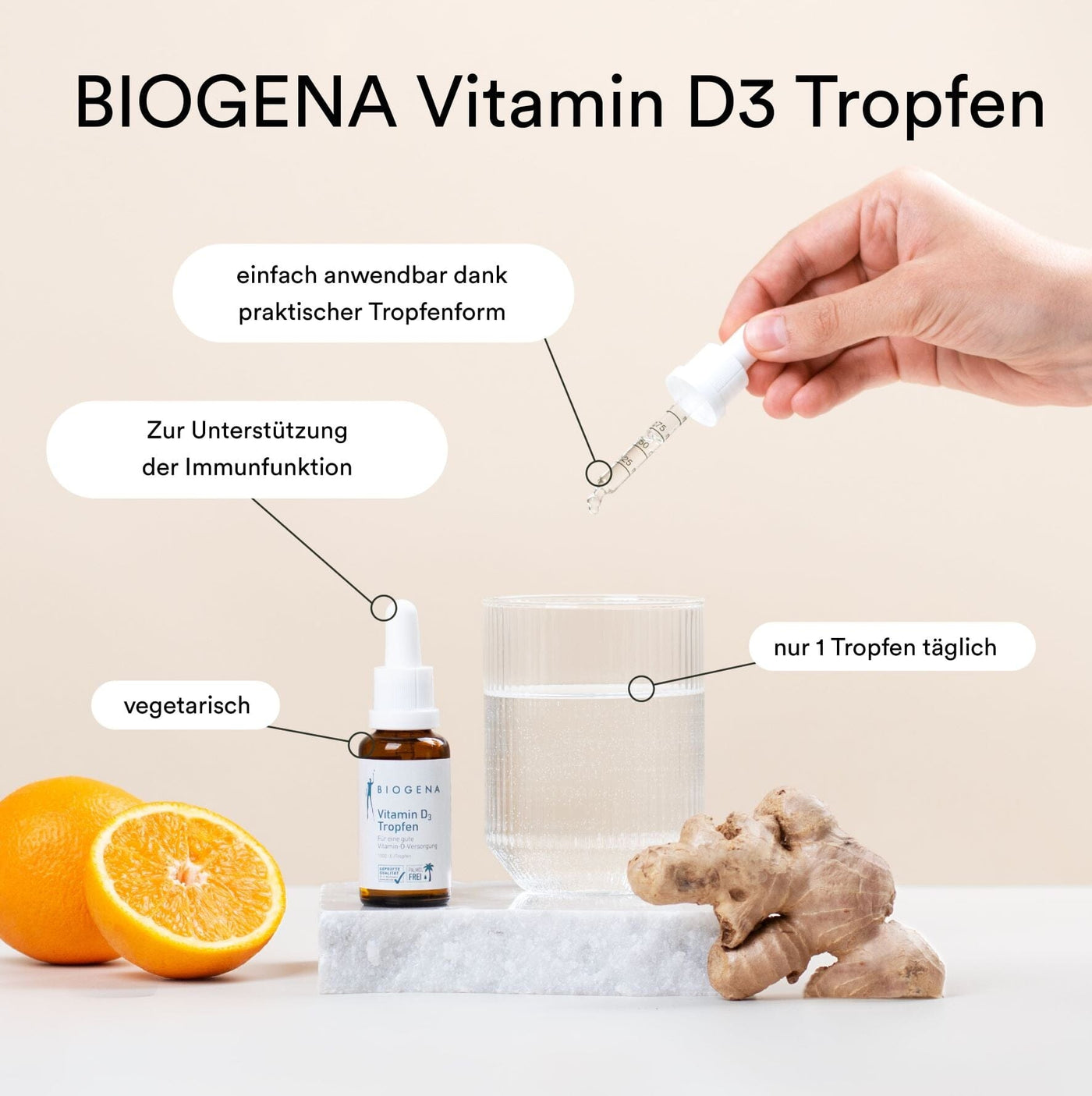 Vitamin D3 Tropfen von BIOGENA als Teil des Immun-Bundle von frank.