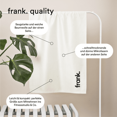 Die gebotene Qualität des Handtuchs von frank.