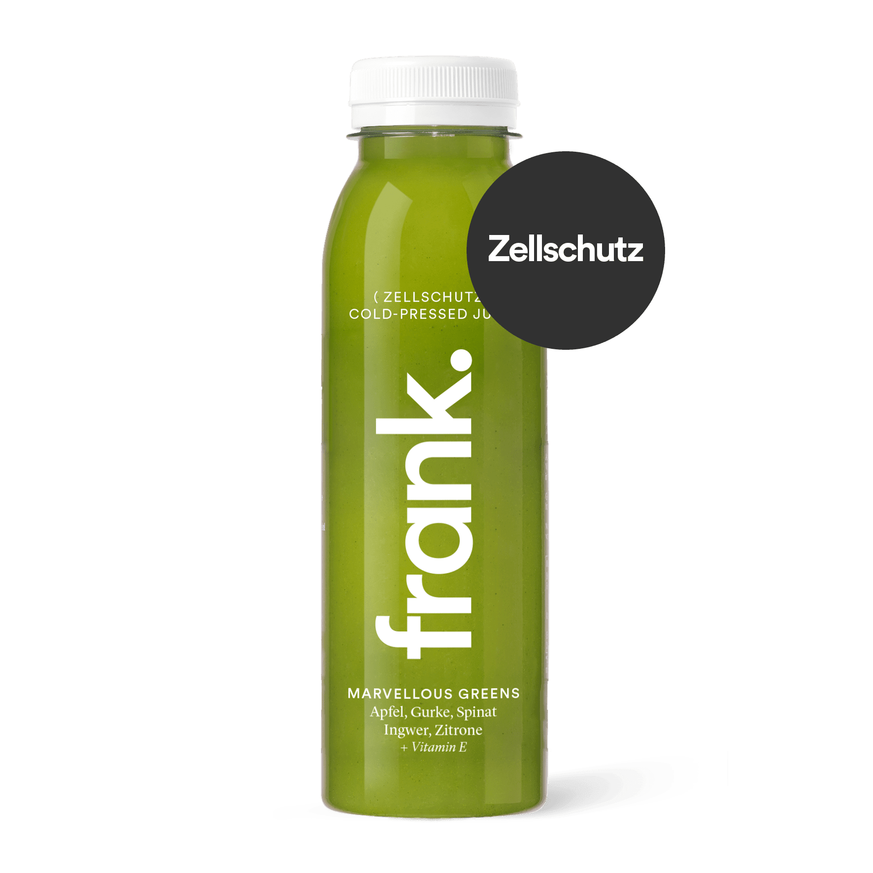 Darstellung des Saft Marvellous Greens mit Apfel, Gurke, Spinat, Ingwer und Zitrone von frank