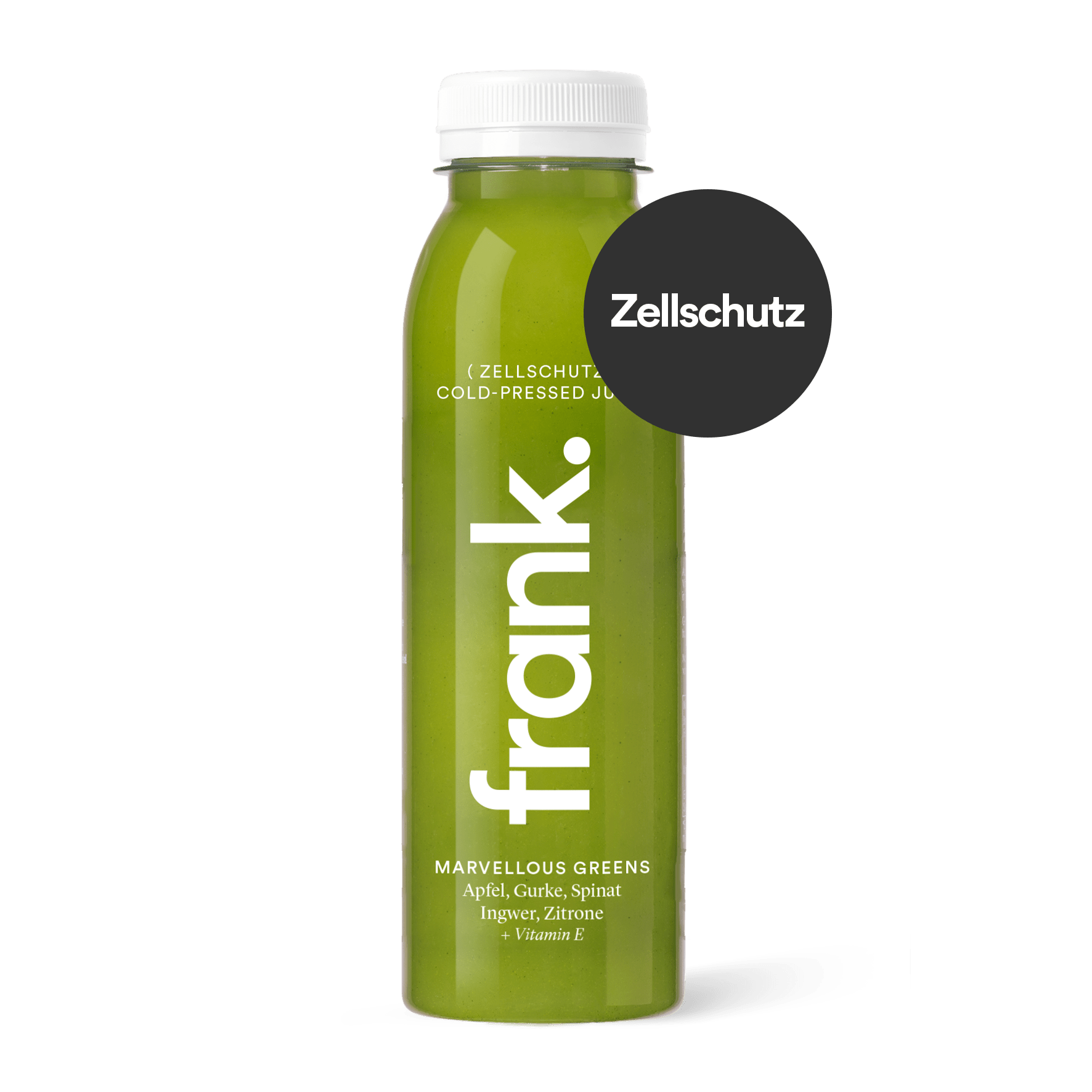 Darstellung des Saft Marvellous Greens mit Apfel, Gurke, Spinat, Ingwer und Zitrone von frank