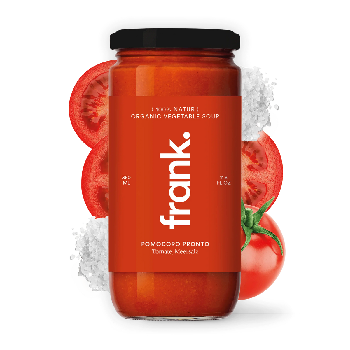 Bio Suppe Pomodoro Pronto von frank im Glas mit Tomaten und Gemüse