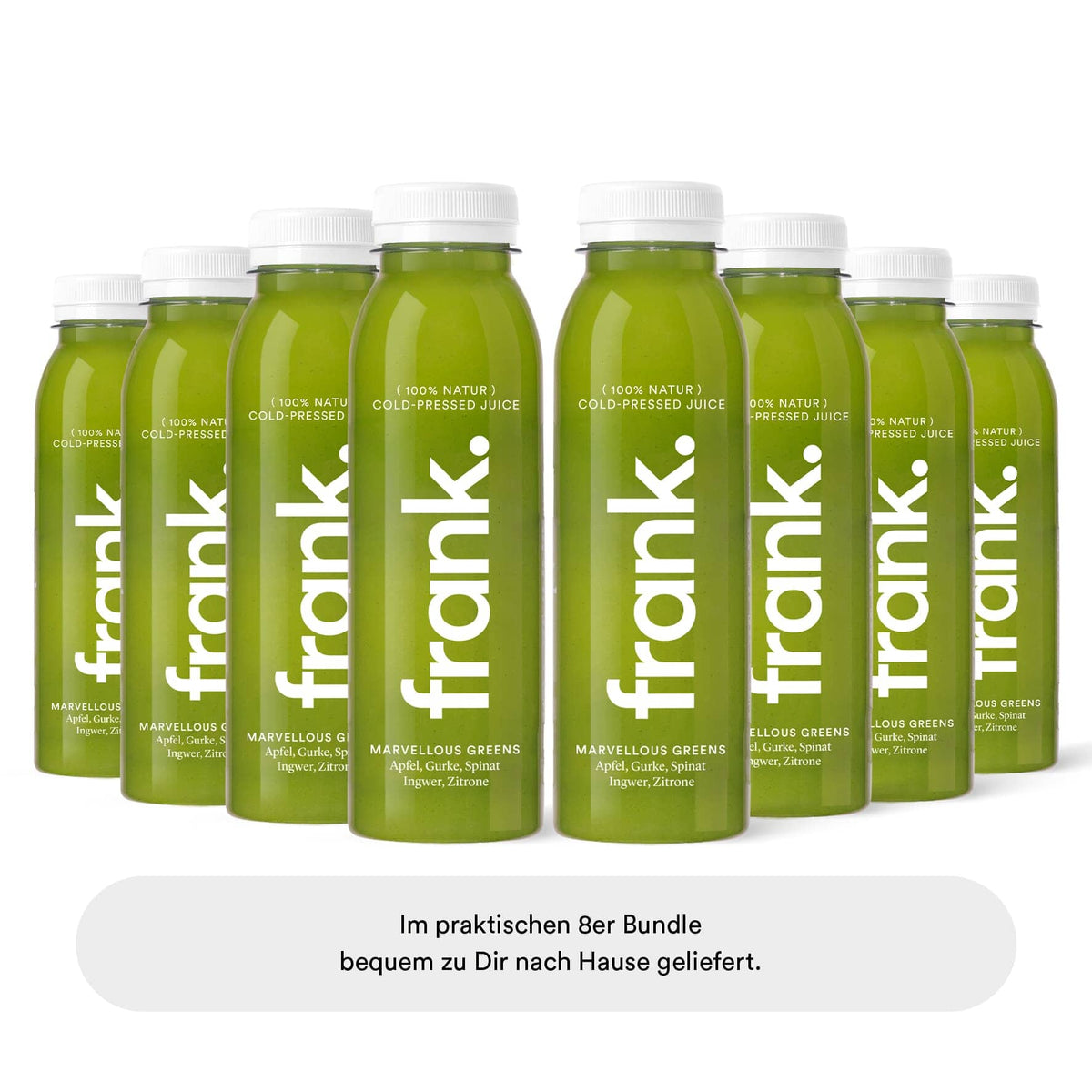 Darstellung des Saft Marvellous Greens mit Apfel, Gurke, Spinat, Ingwer und Zitrone von frank.