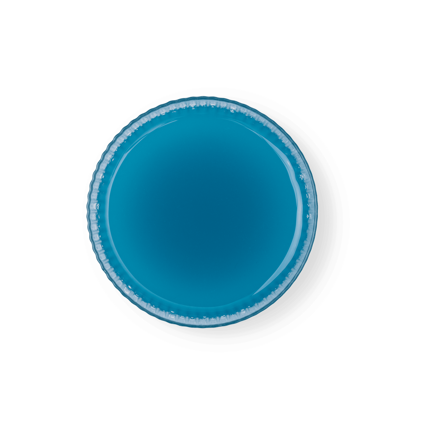 Darstellung des Saft The Ocean mit blue Spirulina, Zitronengras, Zitrone und Agave in einem Glas von frank